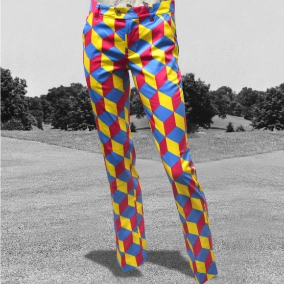 Royal & Awesome Women's Knicker Blocker Glory golf pants. 34x30 colorful sporty - Picture 3 of 9